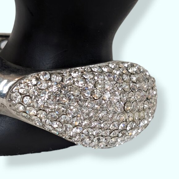 Metal Cut Out Rhinestone Hinge Bracelet - Picture 6 of 7